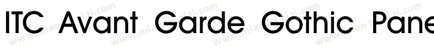 ITC Avant Garde Gothic Paneuropean字体转换